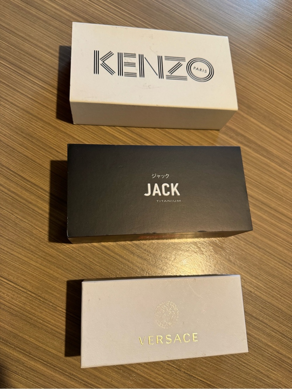 Versace white and gold glasses case